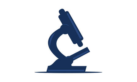 Microscope and flask logo Vector illustration.のイラスト素材
