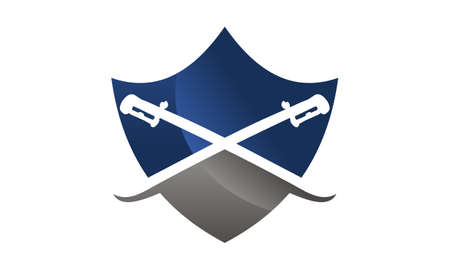 Shield and Two Swords.のイラスト素材