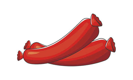 Sausage Logo Design Template Vector.のイラスト素材