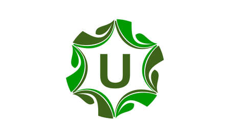 Circle with Initial Uのイラスト素材