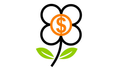 Investment Dollar Flowerのイラスト素材