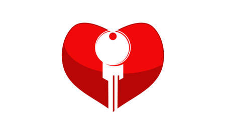 Key of Love icon Vector illustration.のイラスト素材