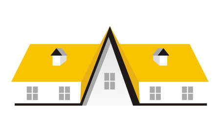 Real estate roof icon on white background, vector illustration.のイラスト素材