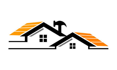 Restorations and constructions icon on white background, vector illustration.のイラスト素材