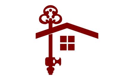 Key of success life icon on white background, vector illustration.のイラスト素材