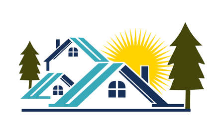 Real Estate Vector with homeのイラスト素材