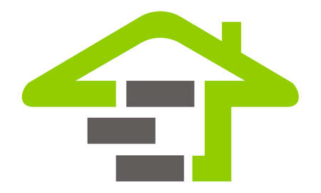 Eco Home Building icon logo vector illustration.のイラスト素材