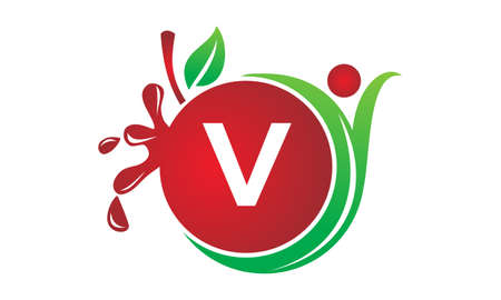 Health Fruit Juice Initial Vのイラスト素材