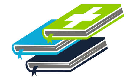 Health Books Logo Design Template Vectorのイラスト素材
