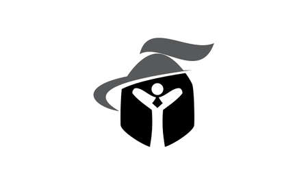 Gladiator Fitness Solutions logo icon vector illustration.のイラスト素材