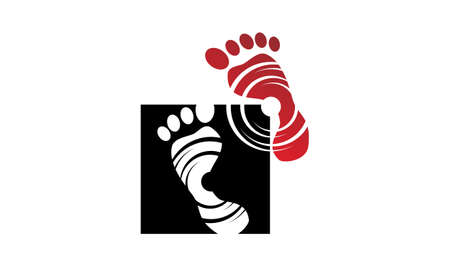 Foot Health Center icon logo Vector illustration.のイラスト素材