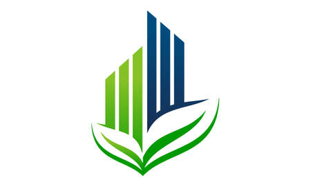 Eco Building Logo Design Template Vectorのイラスト素材