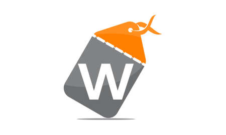 Discount Shop Initial W icon design.のイラスト素材