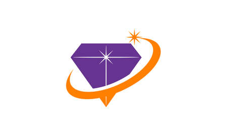 Diamond Swoosh symbol icon design.のイラスト素材