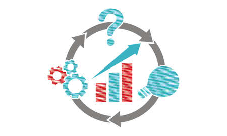 Business plan icon design template illustration.のイラスト素材