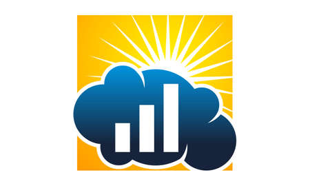 Business cloud solutions icon design template illustration.のイラスト素材