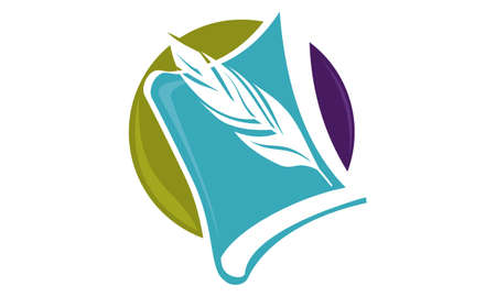 Books and Featherのイラスト素材