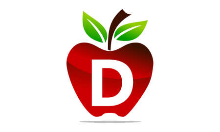 Apple letter D Logo Design Template Vectorのイラスト素材
