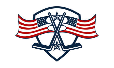 America Hockey icon design.のイラスト素材