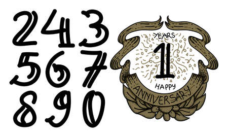 Happy Anniversary Template Vectorのイラスト素材