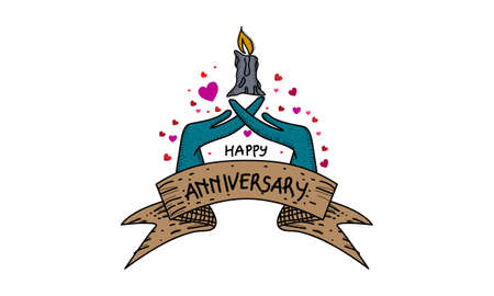 Happy Anniversary Templateのイラスト素材