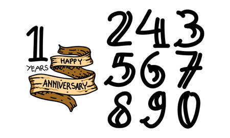 Happy Anniversary Templateのイラスト素材