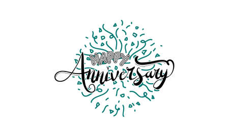 Happy anniversary template vector.のイラスト素材