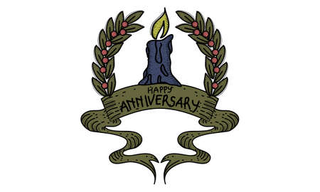 Happy Anniversary Template Vectorのイラスト素材