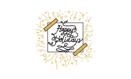 Happy Holidays Template Vectorのイラスト素材
