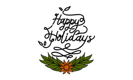 Happy Holidays Template Vectorのイラスト素材