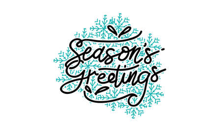 Season's Greetings Template Vectorのイラスト素材