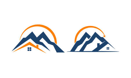 Home Mountain Template Setのイラスト素材