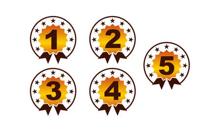 Number Vector Template Setのイラスト素材