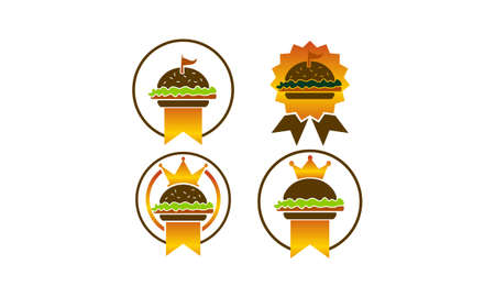 King Burger Template Setのイラスト素材