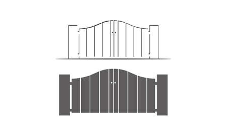Gate Way Template Set isolated on plain background.のイラスト素材