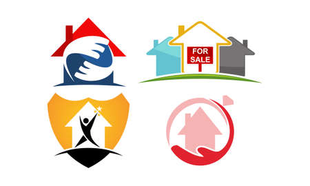 Real Estate Template Setのイラスト素材