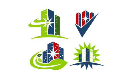 Real Estate Template Setのイラスト素材