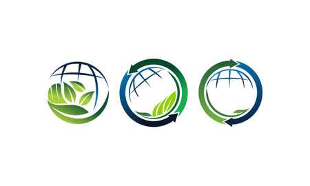Global Farm and Garden Solution logo Setのイラスト素材