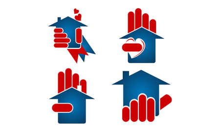 Home real estate set.のイラスト素材