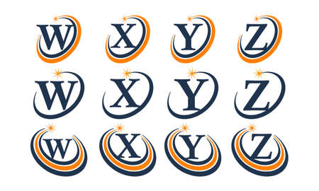 Star swoosh template initial set.のイラスト素材