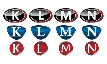 Logotype modern template set of letter initials.のイラスト素材