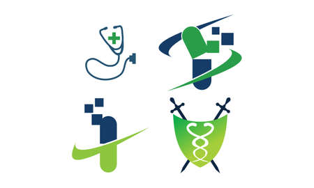 Health Center Template theme logo Setのイラスト素材