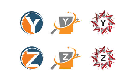 Success life coaching letter logo concept icon set.のイラスト素材