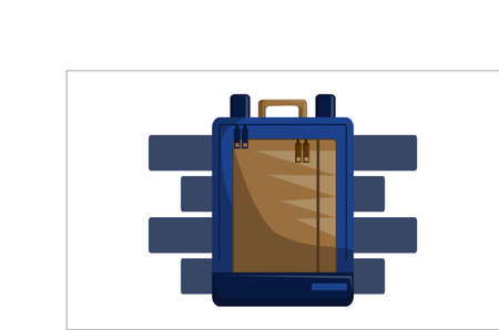 Bag vector illustration. Back to School theme designのイラスト素材