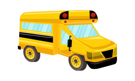 School Bus Template Vector Isolated Design