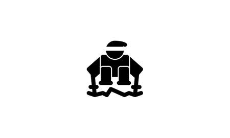 Ski Icon Winter Template Vectorのイラスト素材