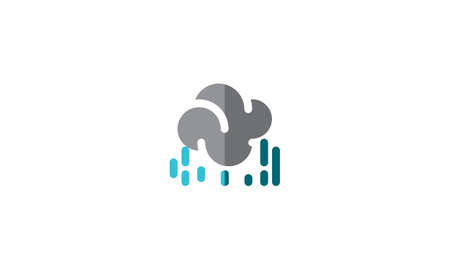Cloud Icon Winter Template Vectorのイラスト素材