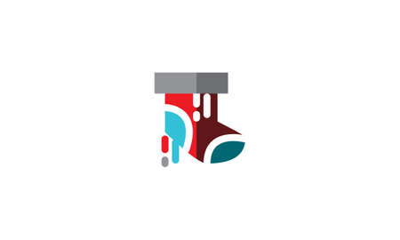 Socks Icon Winter Template Vectorのイラスト素材