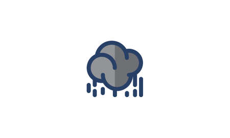 Cloud Icon Winter Template Vectorのイラスト素材
