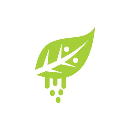 Leaf Logo Design Vector Template Isolated